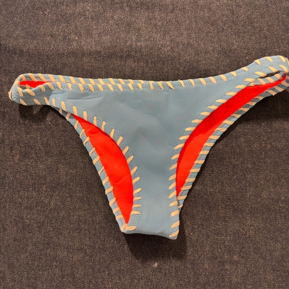 TRIANGL Blue and white Bikini Bottom SMALL